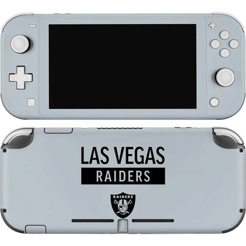 NFL Las Vegas Raiders Silver Performance Series Nintendo Switch Lite Skin